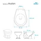 Tampa De Vaso Poliester Avalon Branco Bacia Ideal Standard