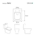 Tampa De Vaso Poliéster Axis Branco Para Bacia Deca 6lpf