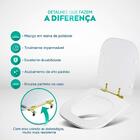 Tampa De Vaso Poliéster Axis Branco Para Bacia Deca Com Ferra