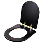 Tampa De Vaso Poliester Carrara Preto Fosco Para Bacia Deca C