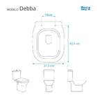 Tampa De Vaso Poliester Com Amortecedor Debba Branco Para Bac