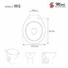 Tampa De Vaso Poliester Com Amortecedor Iris Preto Para Bacia