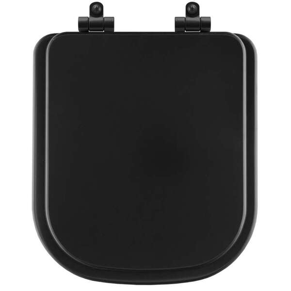 Tampa De Vaso Poliéster Com Amortecedor Piano Preto Fosco Par