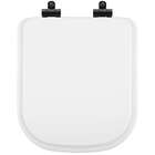 Tampa De Vaso Poliéster Com Amortecedor Quadra Branco Para Ba