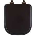 Tampa De Vaso Poliéster Com Amortecedor Quadra Marrom Fosco P