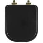 Tampa De Vaso Poliéster Com Amortecedor Quadra Preto Fosco Pa