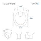 Tampa De Vaso Poliester Com Amortecedor Studio Branco Para Ba