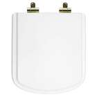 Tampa De Vaso Poliéster Com Fechamento Lento Bali Branco Para