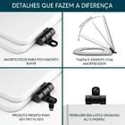 Tampa De Vaso Poliéster Com Fechamento Lento Quadra Branco Pa