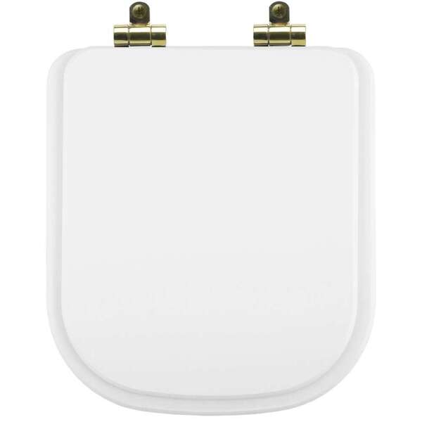 Tampa De Vaso Poliéster Com Fechamento Lento Quadra Branco Pa