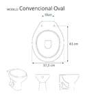 Tampa De Vaso Poliéster Convencional Oval Branco Para Bacia U