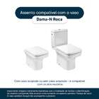 Tampa De Vaso Poliéster Dama N Branco Para Bacia Roca 6lpf