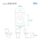 Tampa De Vaso Poliéster Dama Senso Branco Para Bacia Roca 6lpf