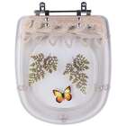 Tampa De Vaso Poliéster Decorada Borboleta Vogue Plus Bege Pa