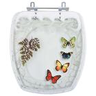 Tampa De Vaso Poliéster Decorada Borboletas Stylus Branco Par