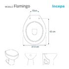 Tampa De Vaso Poliéster Flamingo Branco Para Bacia Incepa Com