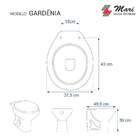 Tampa De Vaso Poliéster Gardenia Branco Para Bacia Mari 6lpf