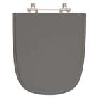 Tampa De Vaso Poliester Ibiza Cinza Escuro Para Bacia Incepa