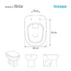 Tampa De Vaso Poliester Ibiza Cinza Escuro Para Bacia Incepa