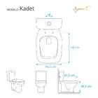 Tampa De Vaso Poliéster Kadet Branco Para Bacia Agnest 6lpf