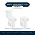 Tampa De Vaso Poliéster Like Branco Para Bacia Celite Com Fer