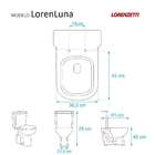 Tampa De Vaso Poliéster Loren Luna Branco Para Bacia Lorenzet