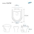 Tampa De Vaso Poliéster Luna Branco Para Bacia Icasa 1.6gpf 6