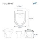 Tampa De Vaso Poliéster Luna Branco Para Bacia Icasa 6lpf