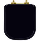 Tampa De Vaso Poliéster Quadra Preto Para Bacia Deca Com Ferr