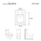 Tampa De Vaso Poliéster Quadra Preto Para Bacia Deca Com Ferr