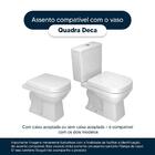Tampa De Vaso Poliéster Quadra Preto Para Bacia Deca Com Ferr
