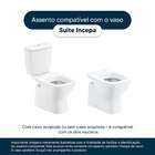 Tampa De Vaso Poliéster Suite Branco Para Bacia Incepa 1.6gpf