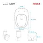 Tampa De Vaso Poliéster Turim Branco Para Bacia Eternit 6lpf