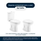 Tampa De Vaso Poliéster Up Branco Para Bacia Celite Com Ferra