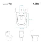 Tampa De Vaso Poliéster Vip Branco Para Bacia Celite Com Ferr