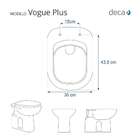 Tampa De Vaso Poliéster Vogue Plus Branco Para Bacia Deca 6lpf