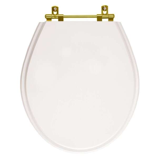 Tampa De Vaso Ravena Branco Para Bacia Deca Com Ferragem Dour