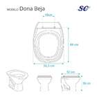 Tampa De Vaso Sanitario Almofadada Dona Beja Branco Para Baci