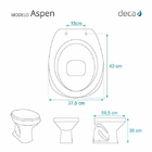 Tampa De Vaso Sanitário Aspen Laqueado Cinza Claro Deca