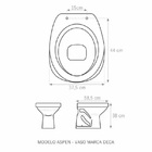 Tampa De Vaso Sanitário Aspen Laqueado Cinza Claro Deca