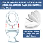 Tampa De Vaso Sanitário Assento Soft Close Para Bacia Cedrus