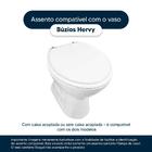 Tampa De Vaso Sanitário Buzios Cinza Claro Para Louça Hervy