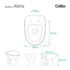 Tampa De Vaso Sanitário Com Amortecedor Aloha Branco Para Bac