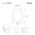 Tampa De Vaso Sanitário Com Amortecedor Aries Bege Claro Para