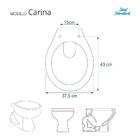 Tampa De Vaso Sanitário Com Amortecedor Carina Bone (bege) Pa