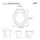 Tampa De Vaso Sanitário Com Amortecedor Diamantina Areia (beg