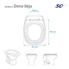 Tampa De Vaso Sanitário Com Amortecedor Dona Beja Bege Claro