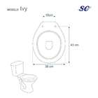 Tampa De Vaso Sanitário Com Amortecedor Ivy Branco Para Bacia