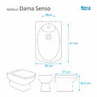 Tampa De Vaso Sanitário Dama Senso Branco Para Bacia Roca