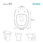 Tampa De Vaso Sanitário Decorado Art Branco Para Bacia Incepa